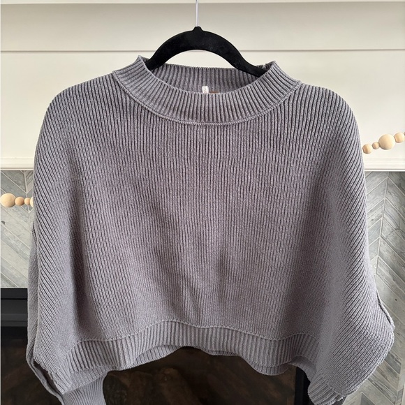Free People • Easy Street Cropped Sweater Gray S - Picture 4 of 6